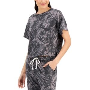 Jenni Super Soft Pajama T-Shirt, Created for Macy's - Grey Swirl Tiedye Size XS